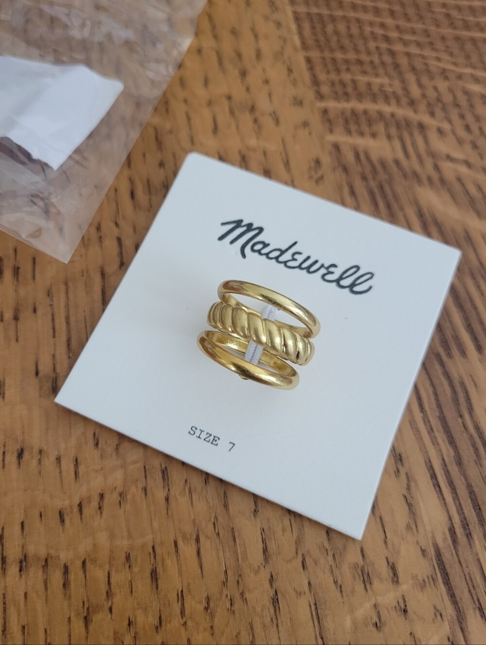 Madewell 3 ring set - gold
